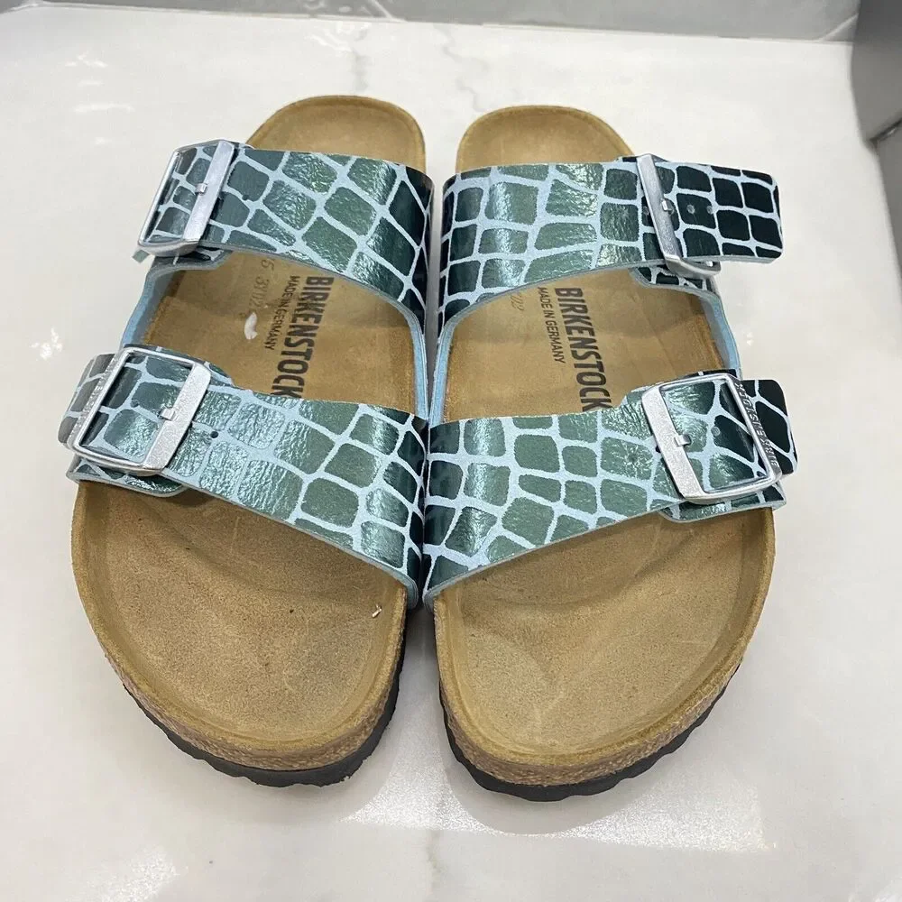 Birkenstock Arizona BS Sandals Womens Size 9-9.5 NARROW teal aqua Ocean Breeze